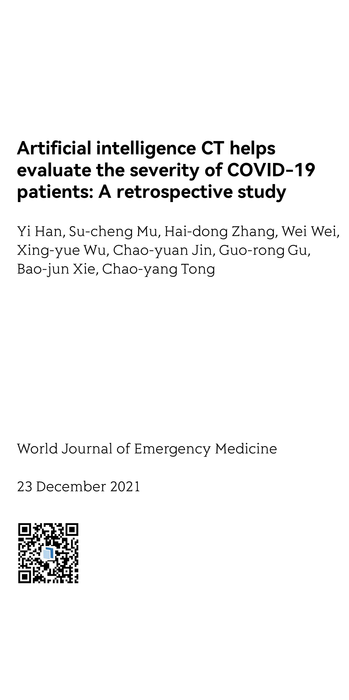 World Journal of Emergency Medicine_1