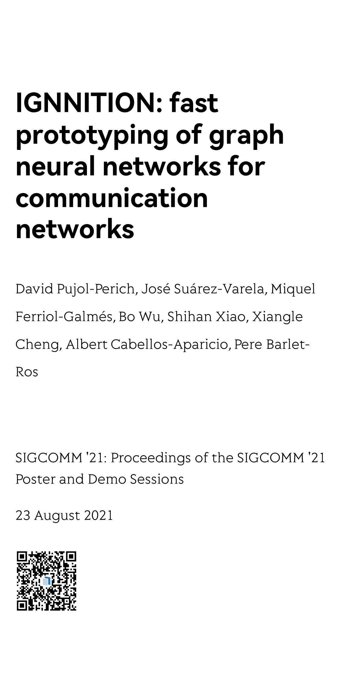 SIGCOMM '21: Proceedings of the SIGCOMM '21 Poster and Demo Sessions_1