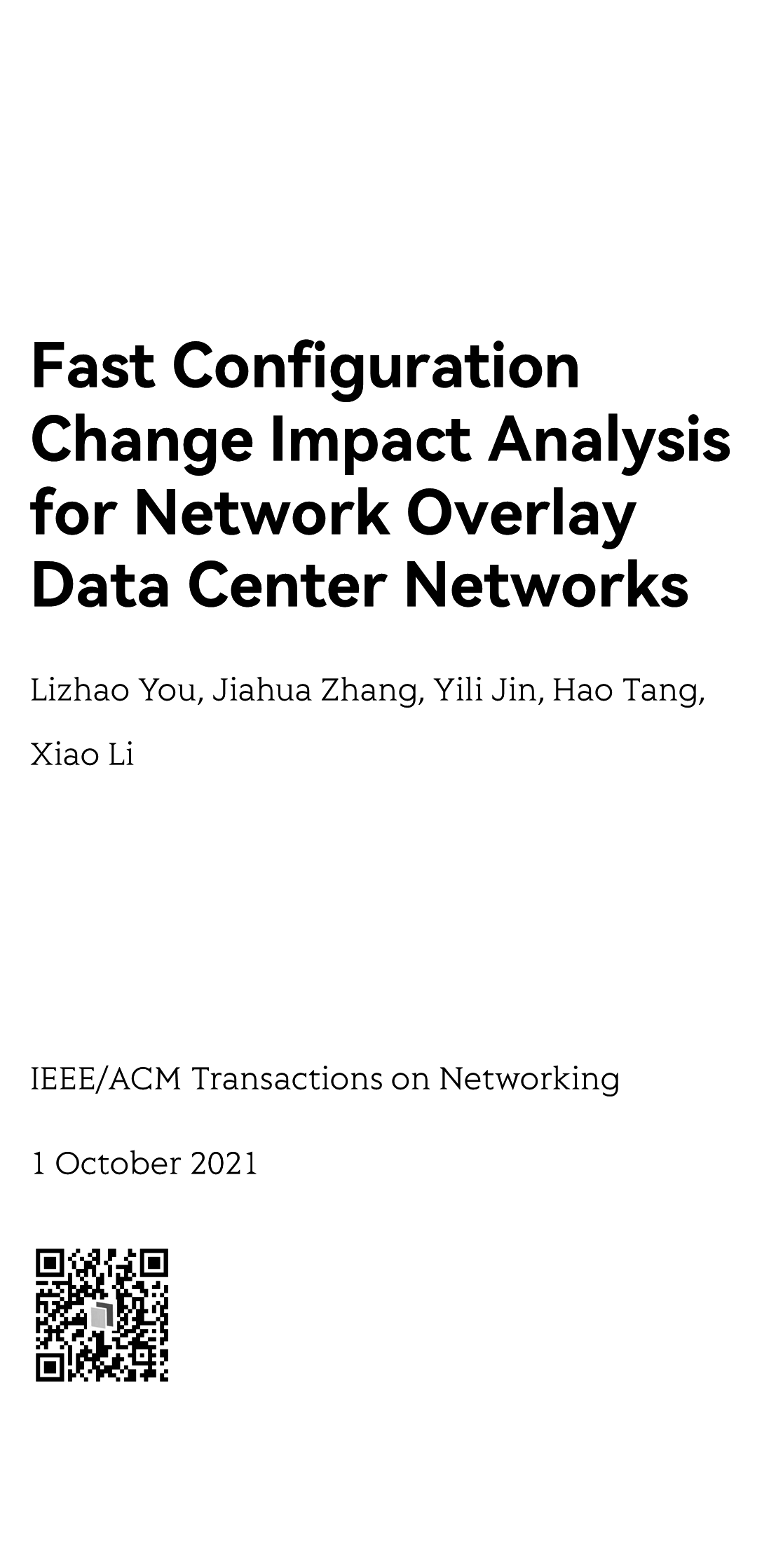 IEEE/ACM Transactions on Networking_1