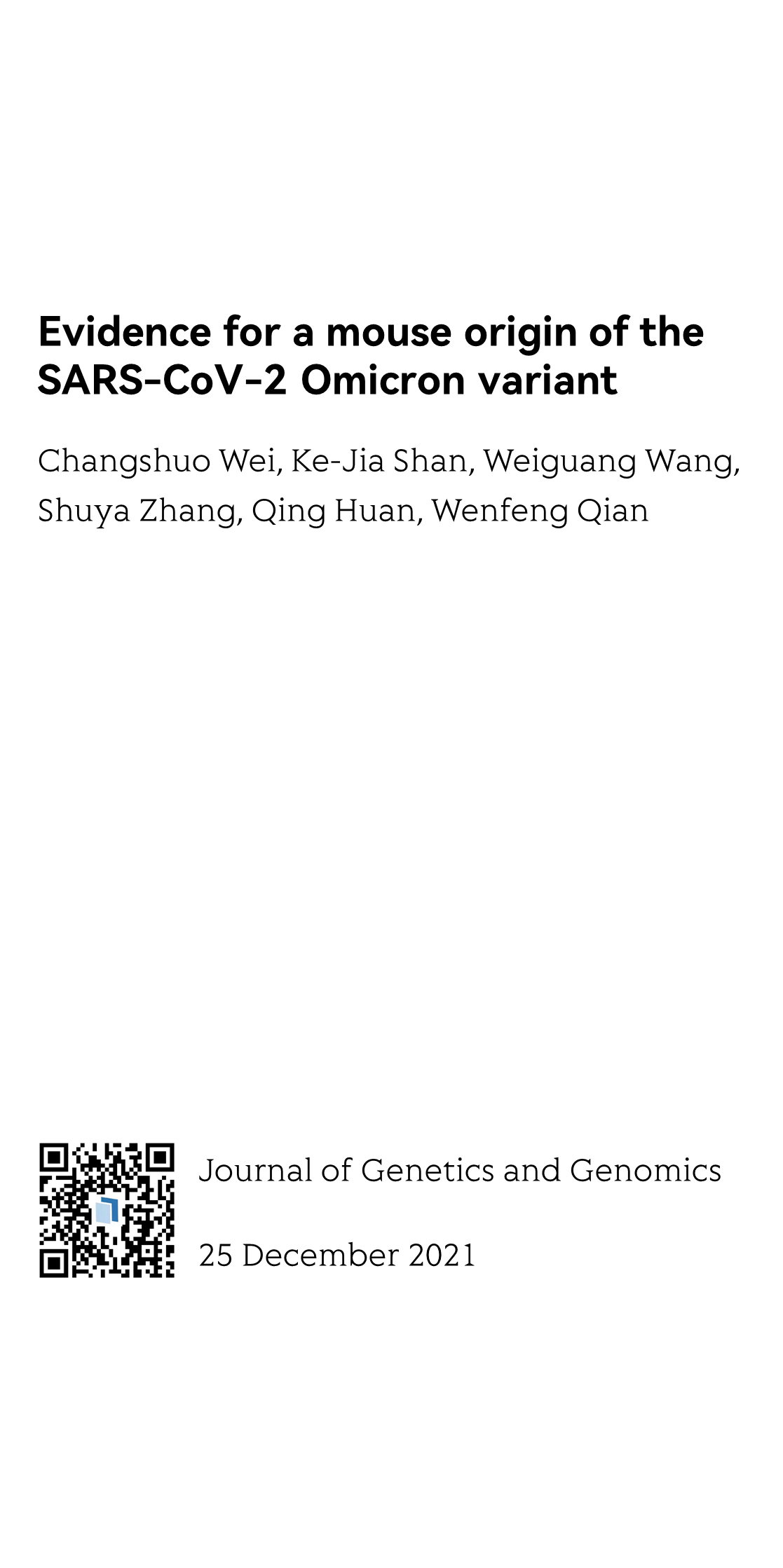 Journal of Genetics and Genomics_1