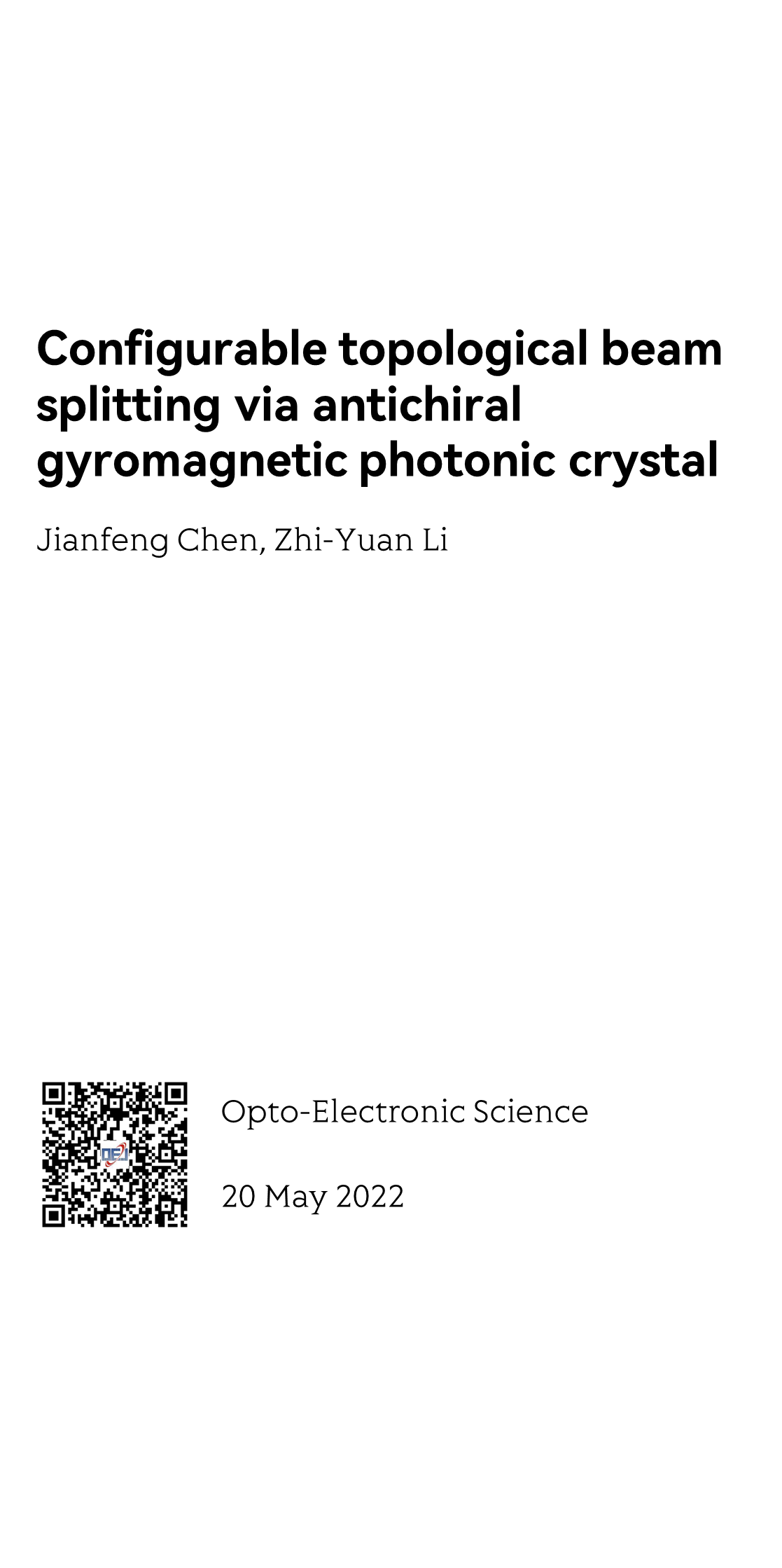 Opto-Electronic Science_1