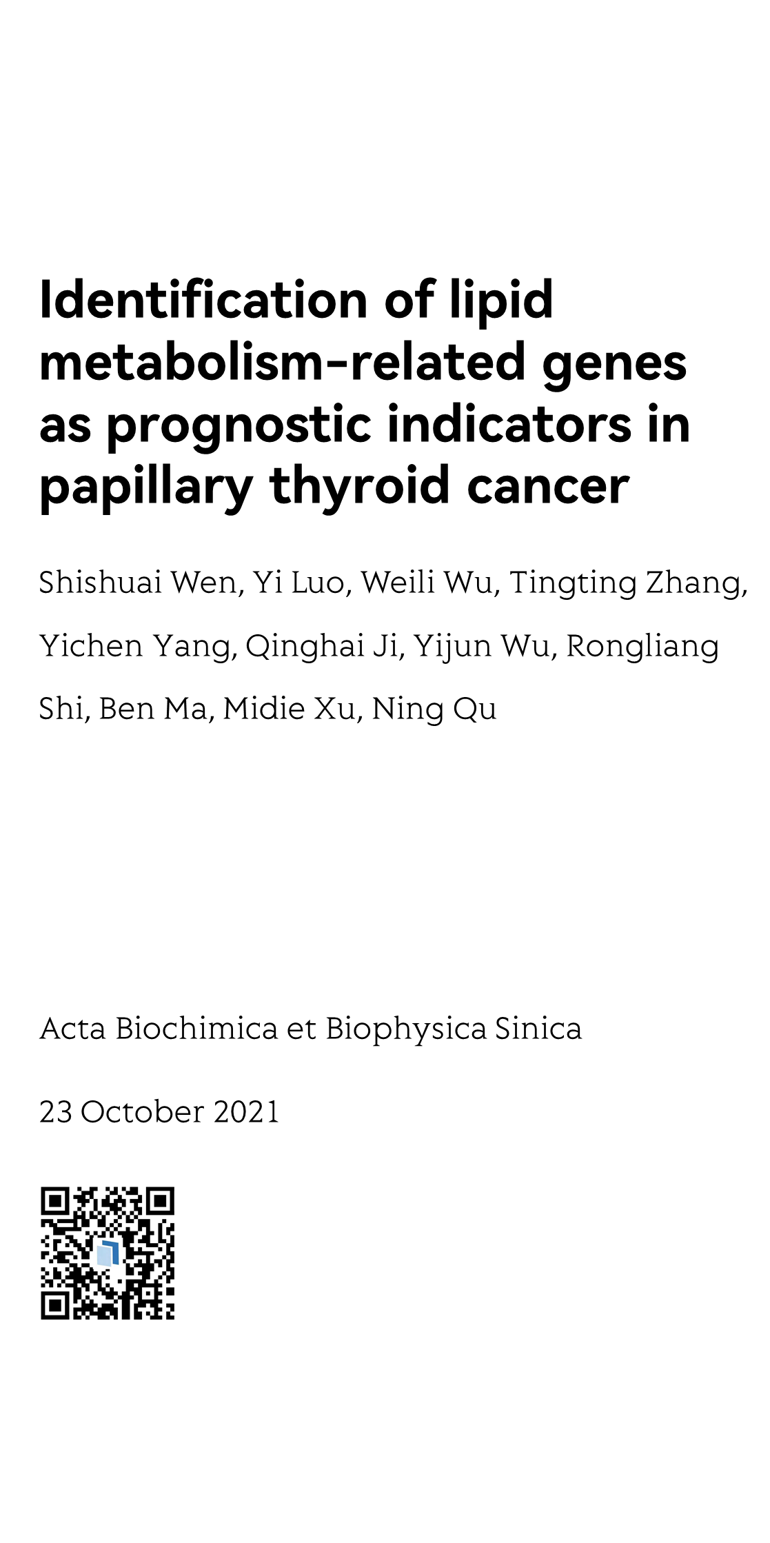 Acta Biochimica et Biophysica Sinica_1