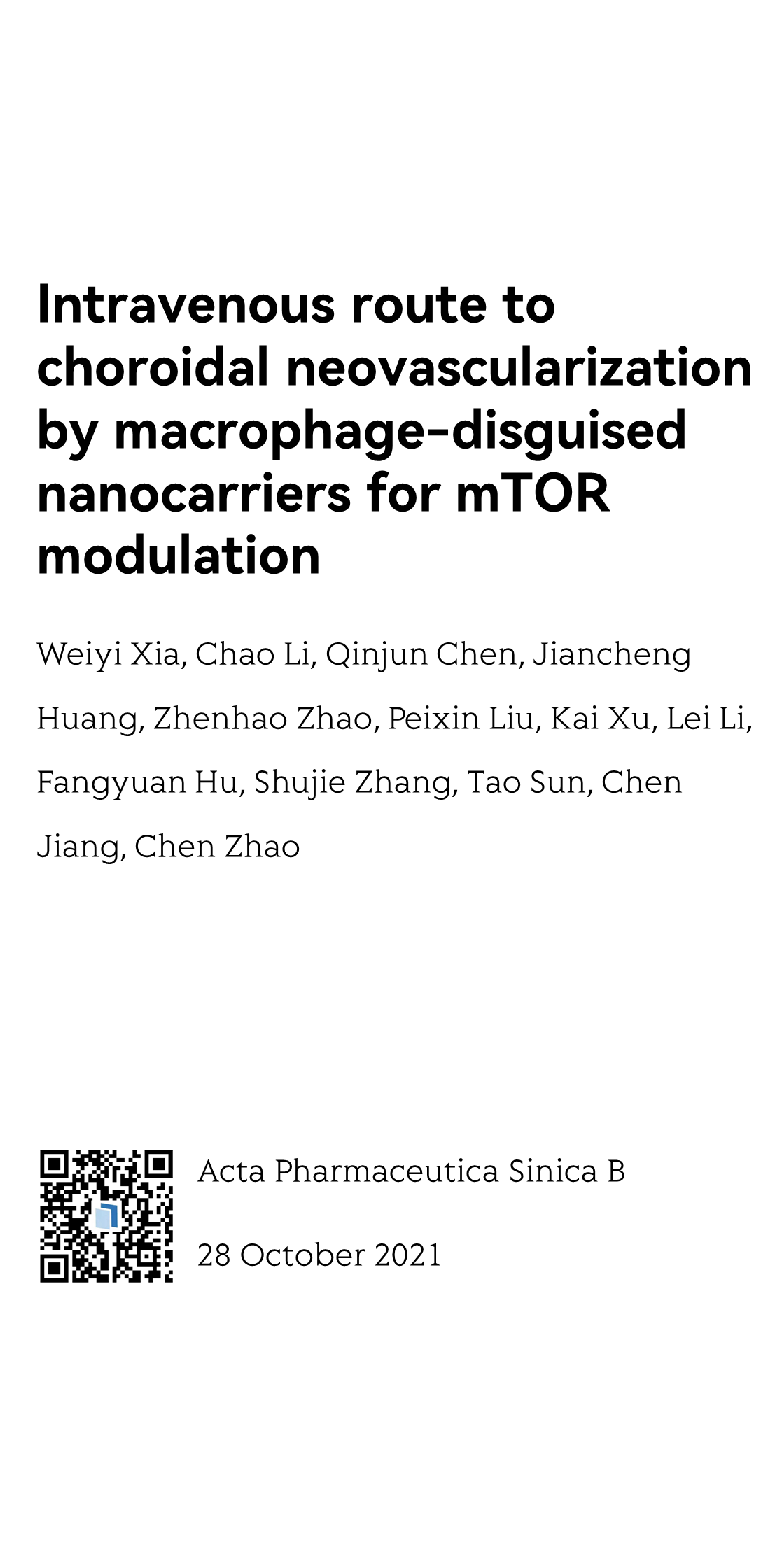Acta Pharmaceutica Sinica B_1