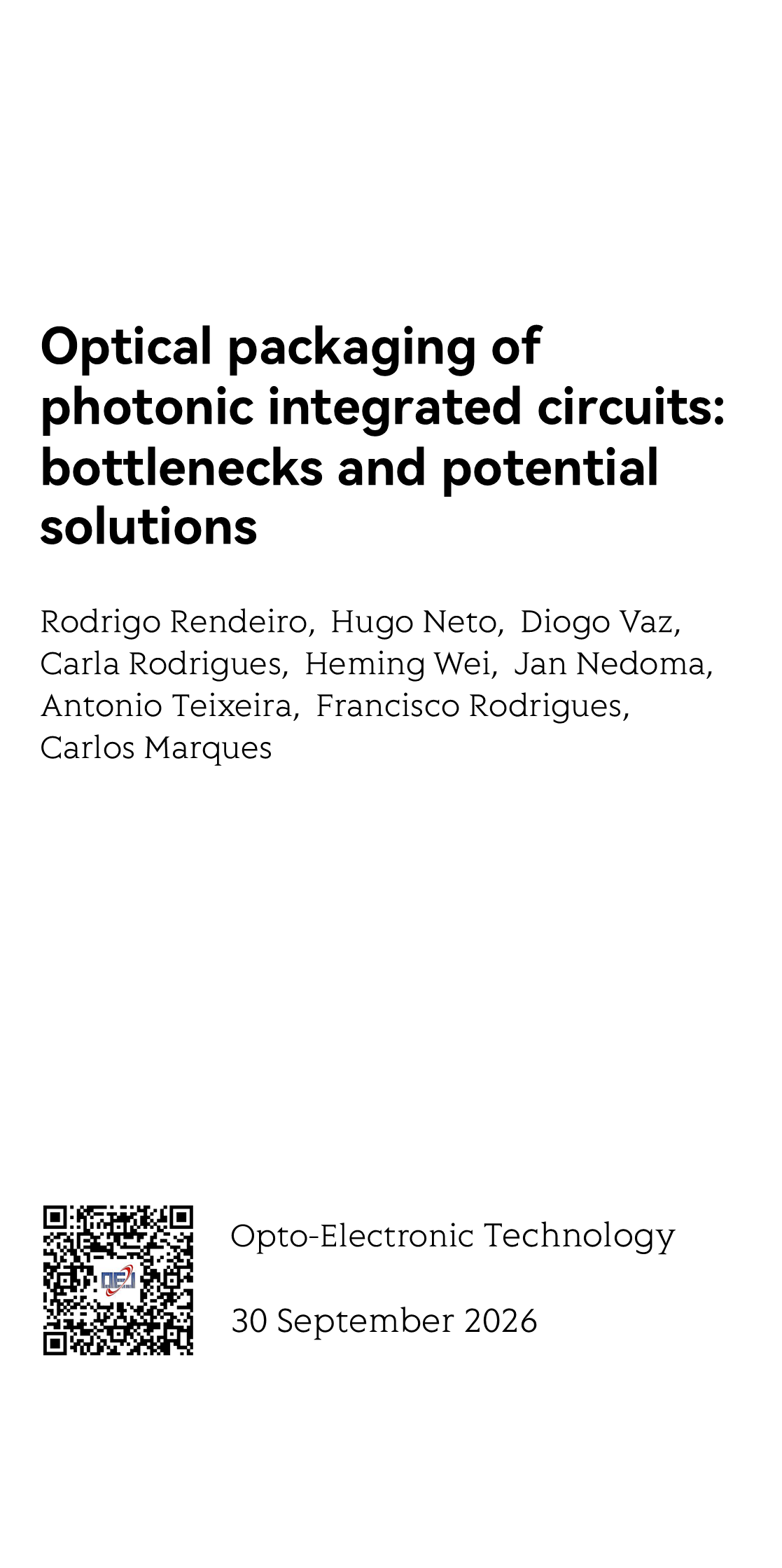Opto-Electronic Technology_1