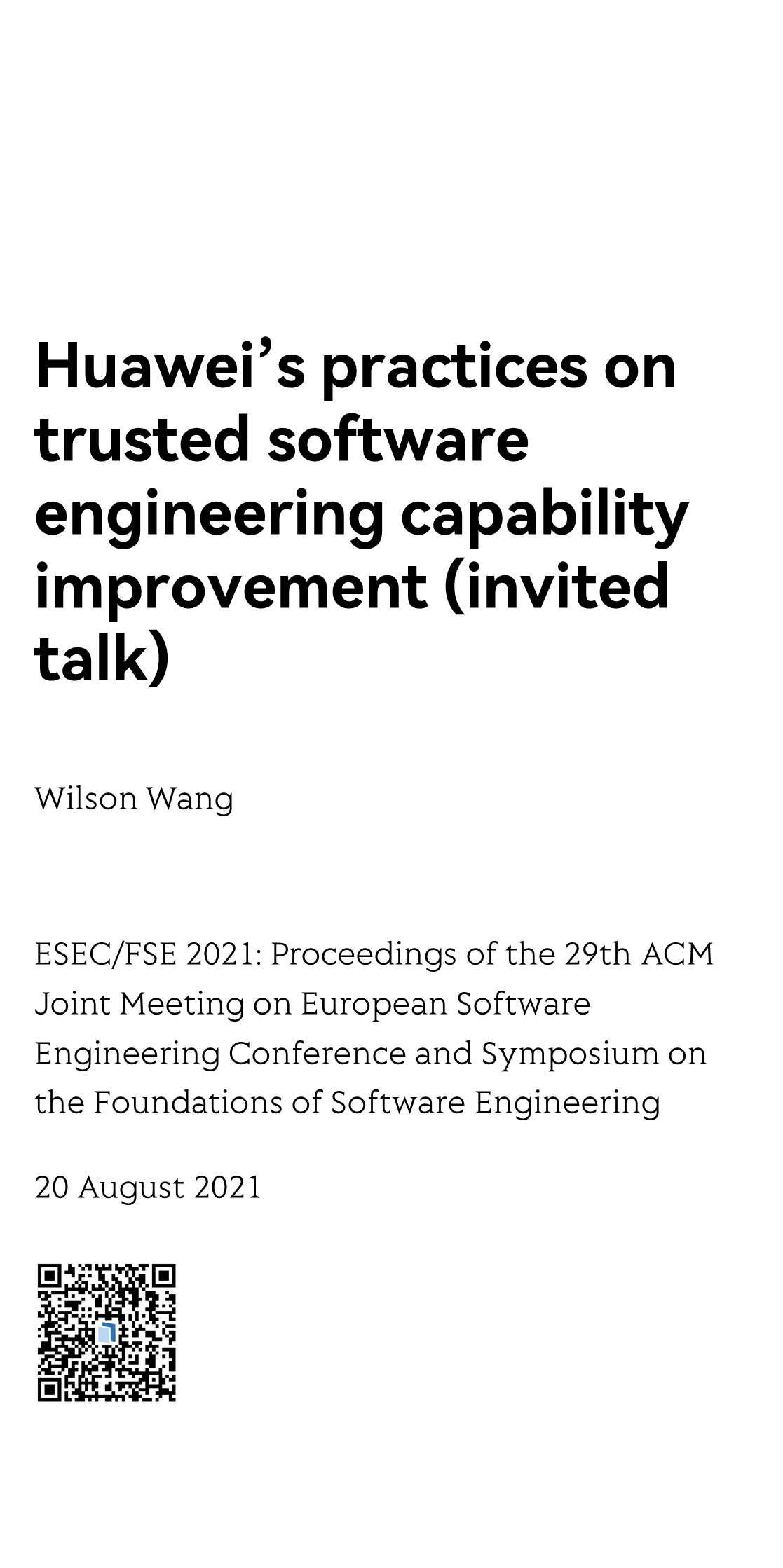 ESEC/FSE 2021: Proceedings of the 29th ACM Joint Meeting on European Software Engineering Conference and Symposium on the Foundations of Software Engineering_1