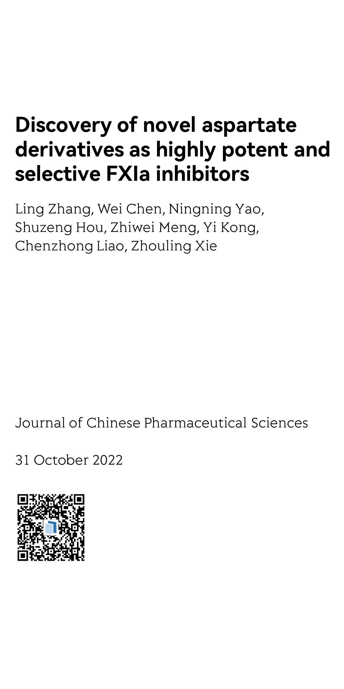 Journal of Chinese Pharmaceutical Sciences_1