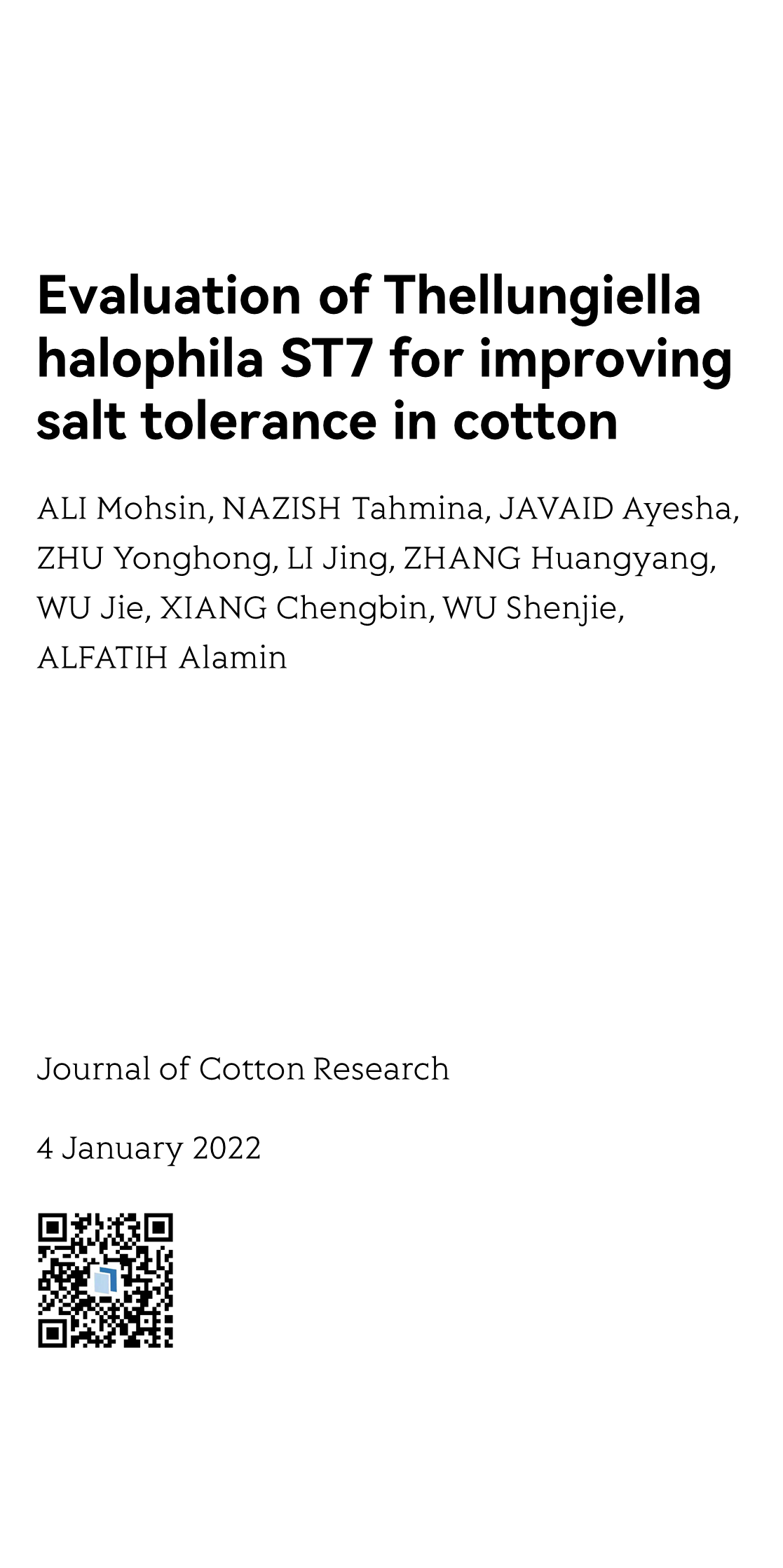 Journal of Cotton Research_1
