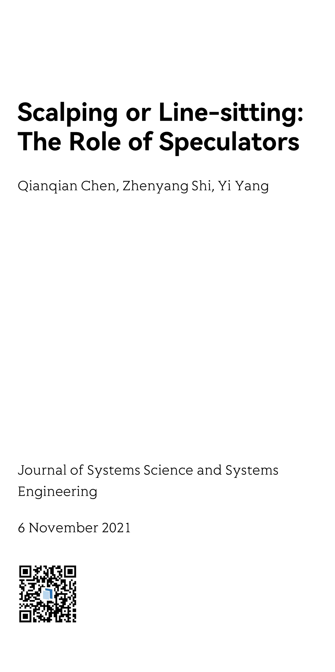 Journal of Systems Science and Systems Engineering_1