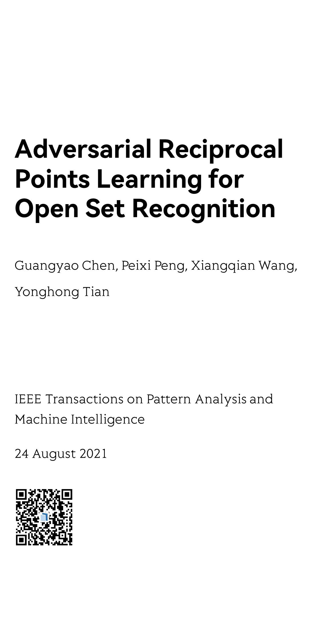 IEEE Transactions on Pattern Analysis and Machine Intelligence_1