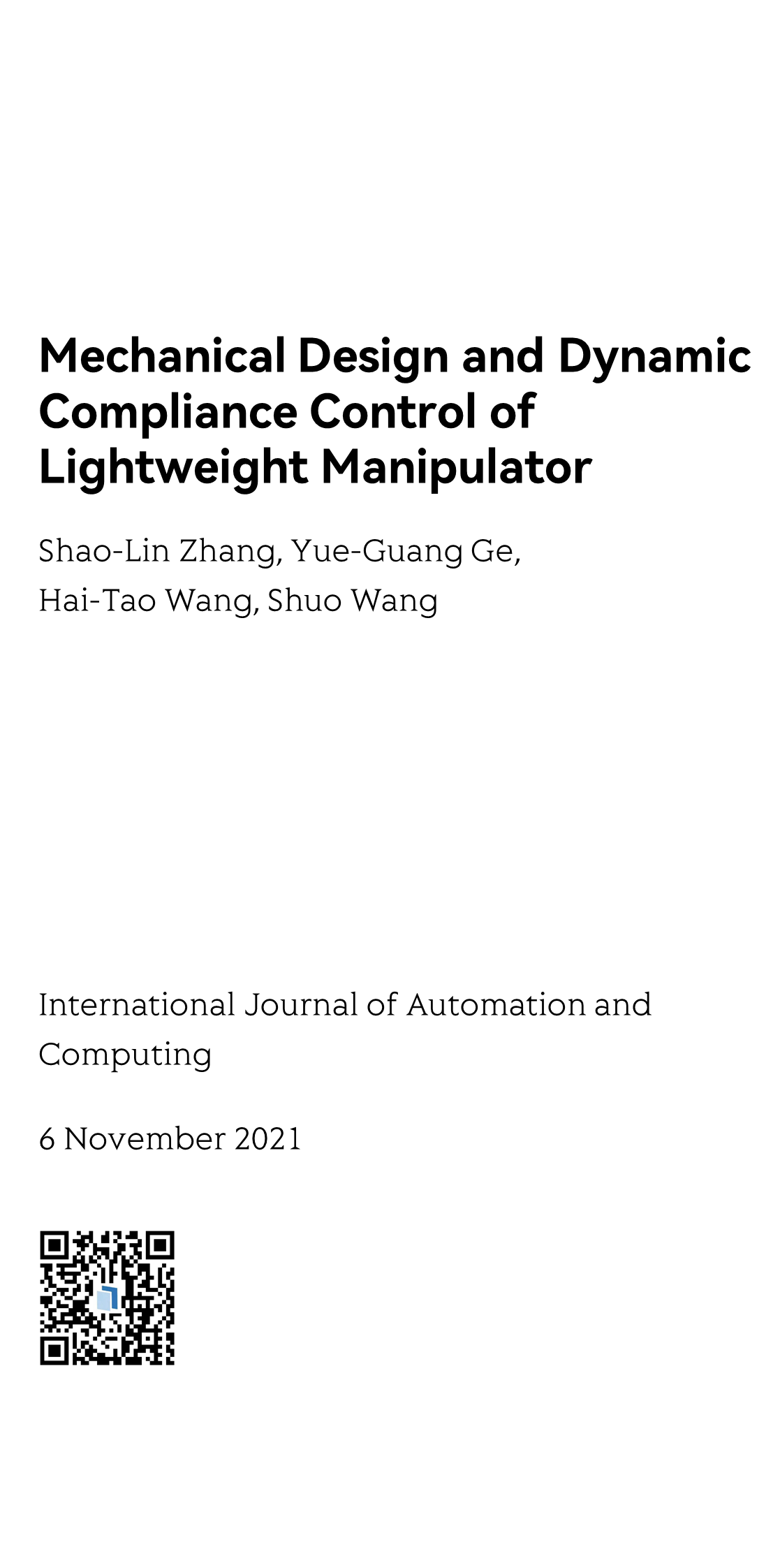 International Journal of Automation and Computing_1