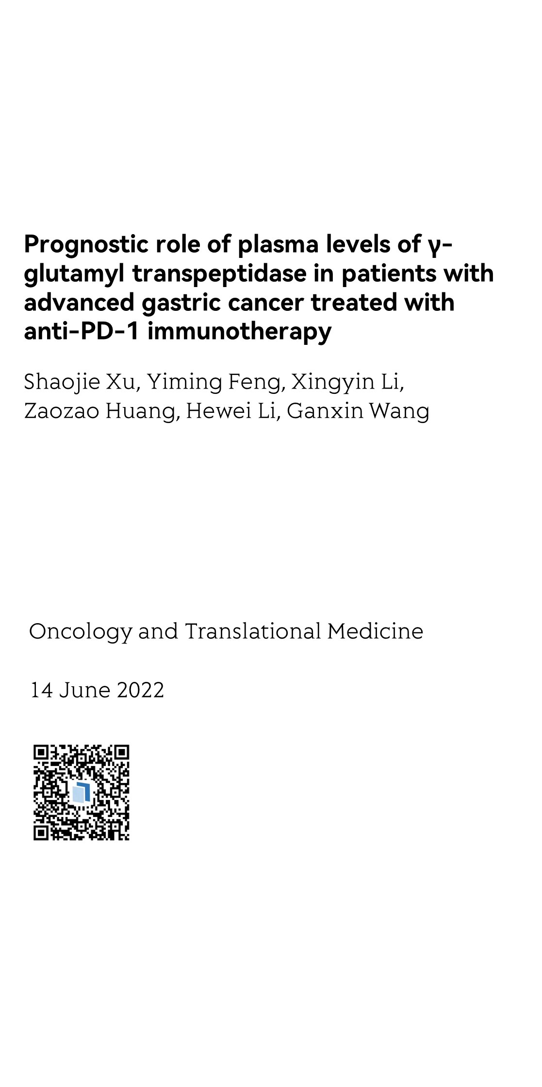 Oncology and Translational Medicine_1