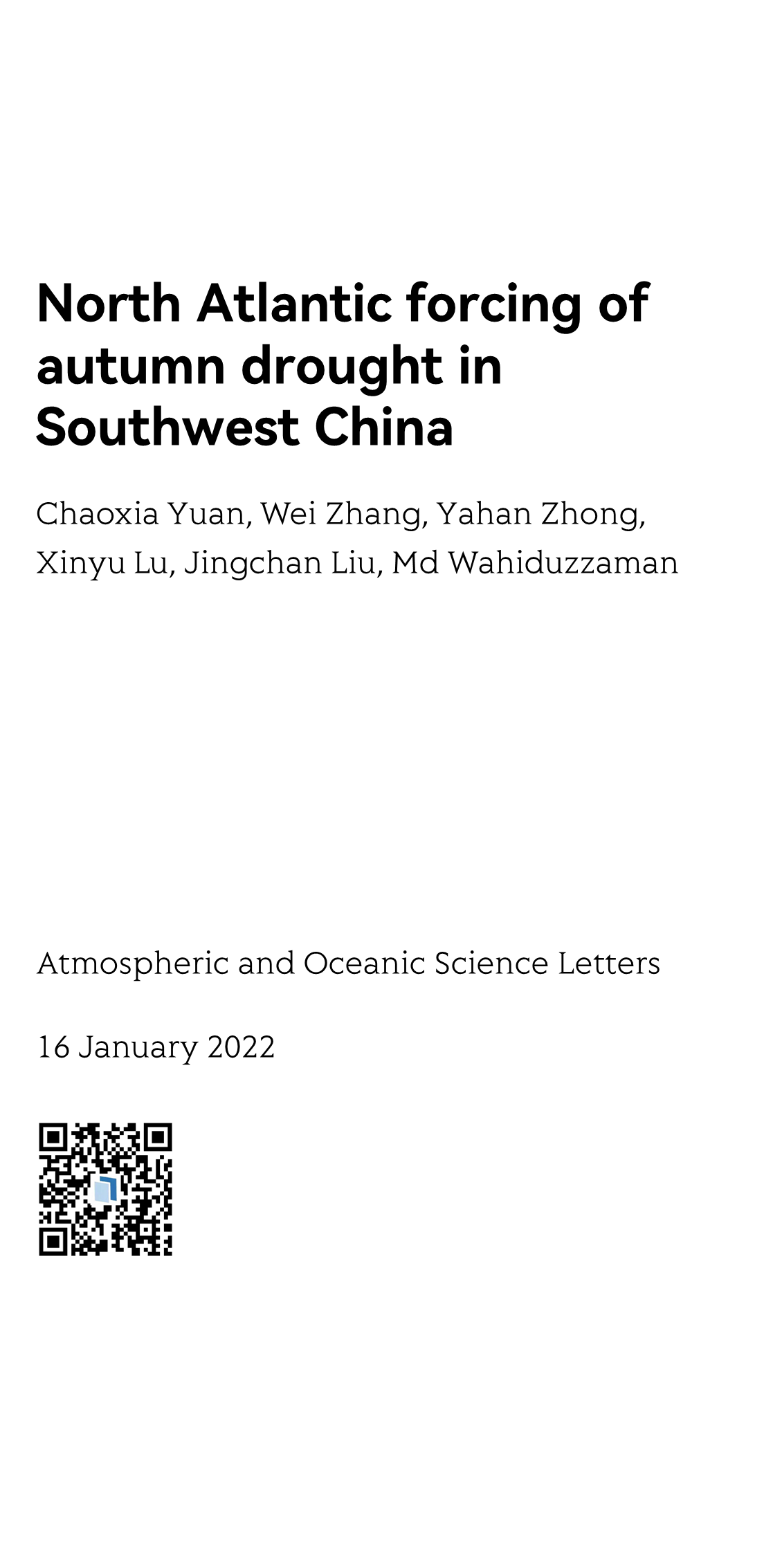 Atmospheric and Oceanic Science Letters_1