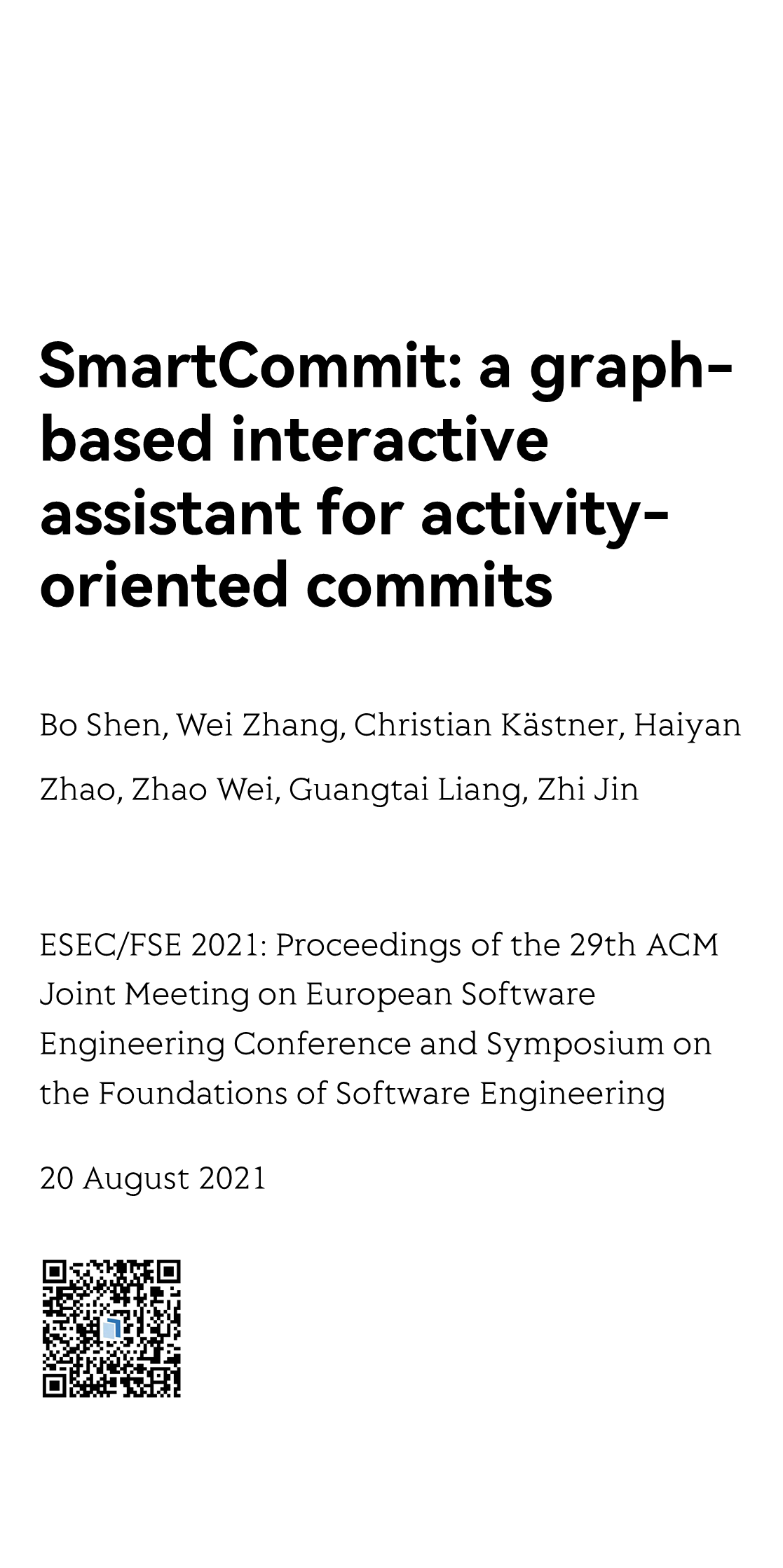 ESEC/FSE 2021: Proceedings of the 29th ACM Joint Meeting on European Software Engineering Conference and Symposium on the Foundations of Software Engineering_1
