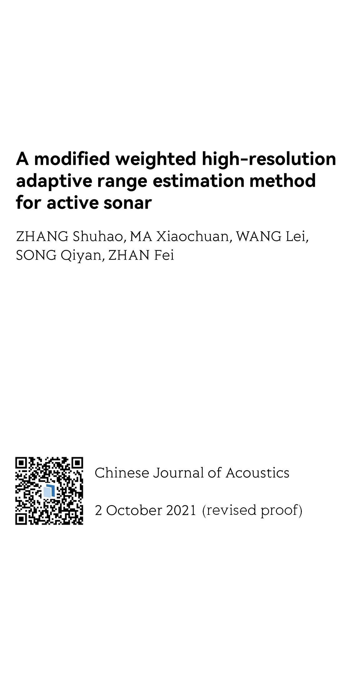 Chinese Journal of Acoustics_1