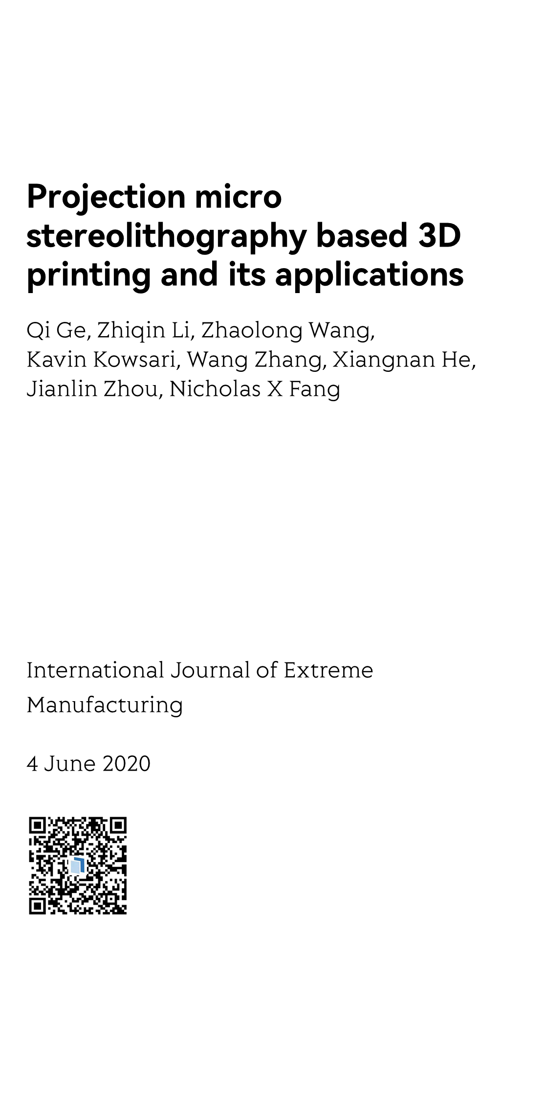 International Journal of Extreme Manufacturing_1