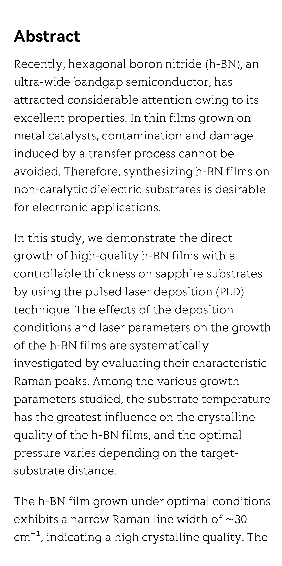 Hot Paper - Direct growth of hexagonal boron nitride films on ...
